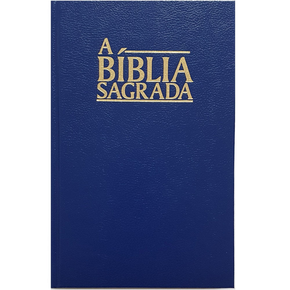 Bíblia Sagrada, ACF, Letra Grande, Capa Dura Azul com título dourado. — Plenitude