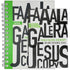 Kit Faaala Galera Jesus Copy | Livro + Agenda Espiral, com um livro e uma agenda, ambos com capa branca e letras pretas e verdes. — Plenitude