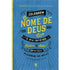 Capa de Bíblia A Mensagem, azul com letras amarelas, destacando "Celebrem o Nome de Deus" e "Alegrem-se Nele! Filipenses 4.4" — Plenitude