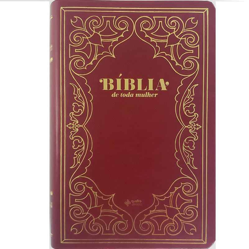 Bíblia de Toda Mulher | NAA | Capa Luxo Vinho