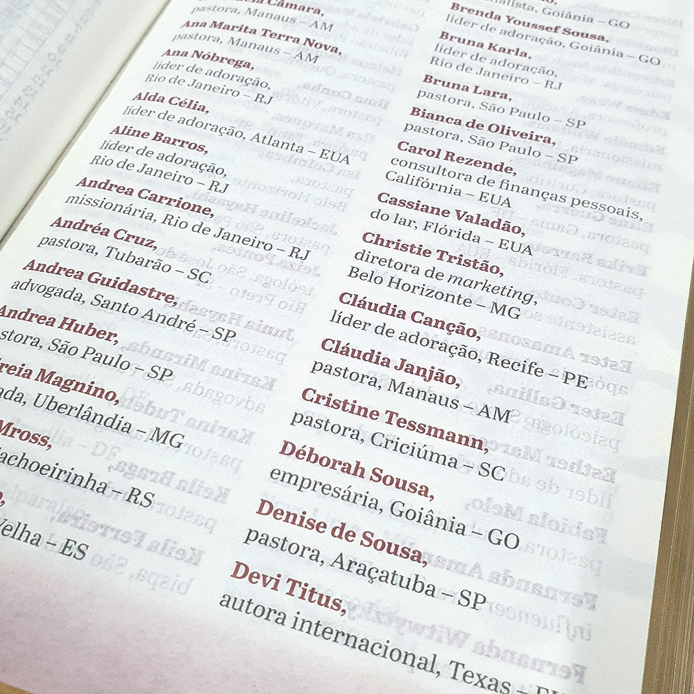Bíblia de Toda Mulher | NAA | Capa Luxo Marrom