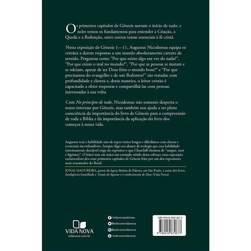 No Princípio de Tudo | Augustus Nicodemus