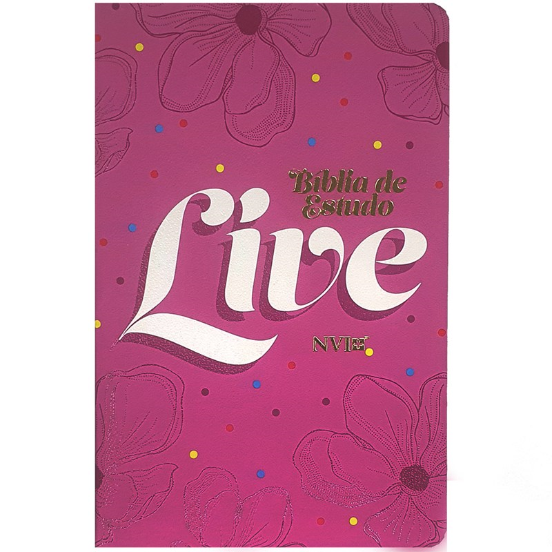 Bíblia de Estudo LIVE | NVI | Letra Média | Capa Luxo Live Bloom
