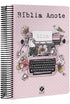 Bíblia Anote Slim Typo Rosa| NVT | Capa Dura Espiral