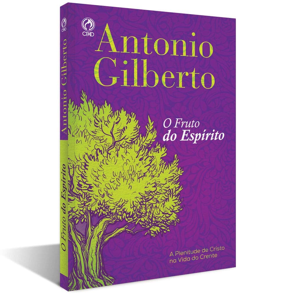 Livro O Fruto do Espírito, capa roxa com ilustração de árvore verde e texto branco. — Plenitude