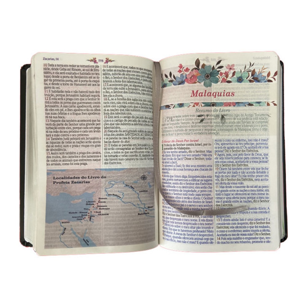 Bíblia de Estudo da Mulher Sábia | ARC | Harpa Avivada | Capa Magnólia Preta