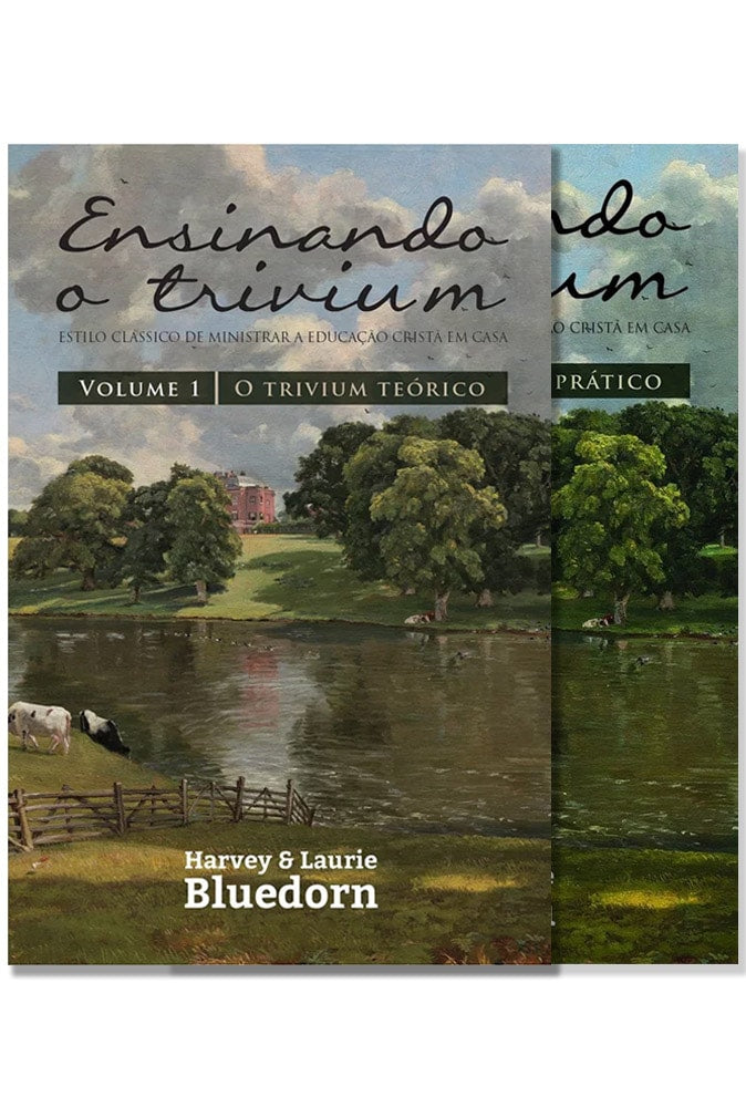 Kit Homeschooling | A Educação Cristã em Casa | Harvey e Laurie Bluedo, com dois livros de capa mole, com imagem de paisagem. — Plenitude