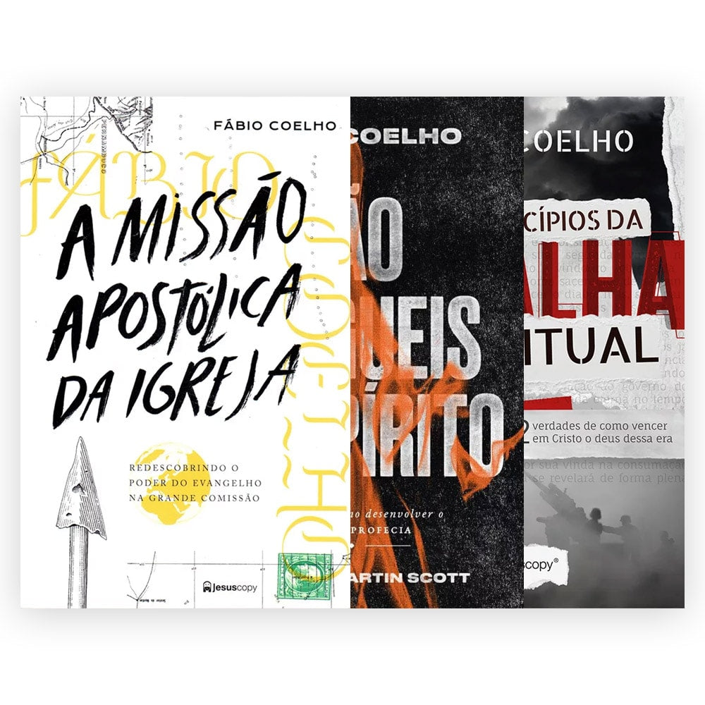 Kit de 3 livros da Trilogia Fábio Coelho. Capas com design moderno e tipografia marcante. — Plenitude