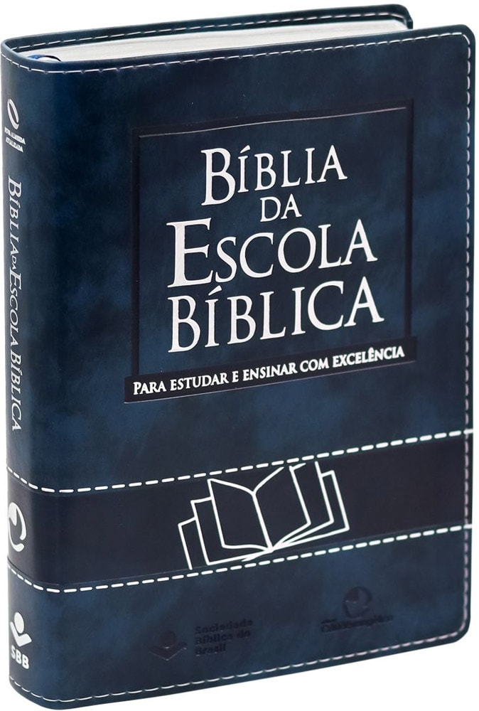 Bíblia da Escola Bíblica | NAA | Letra Normal | Capa Luxo Azul
