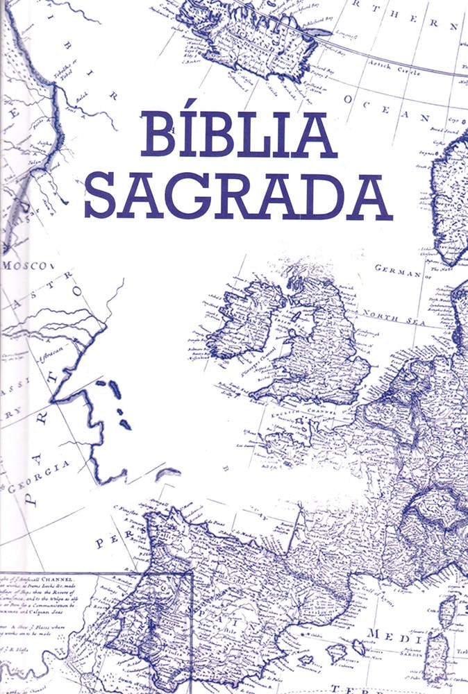 Bíblia Mapa Europa | NAA | Capa Dura Branca