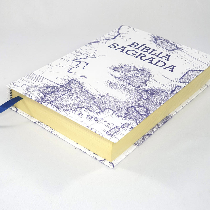 Bíblia Mapa Europa | NAA | Capa Dura Branca