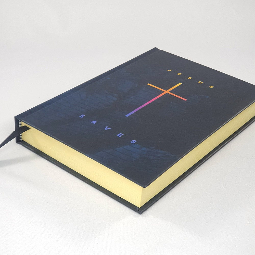 Bíblia Jesus Saves | NAA | Capa Dura Azul