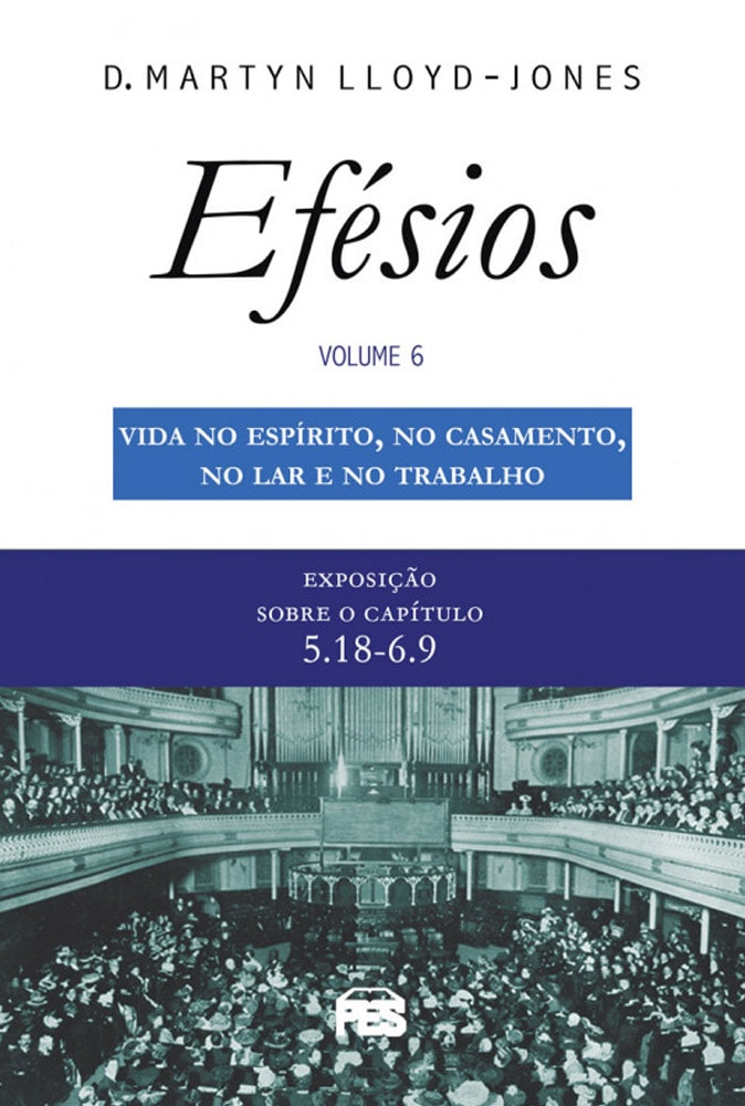 Livro "Vida no Espírito, no Casamento no Lar e Trabalho" de D. Martyn Lloyd-Jones, capa branca com detalhes em azul. — Plenitude
