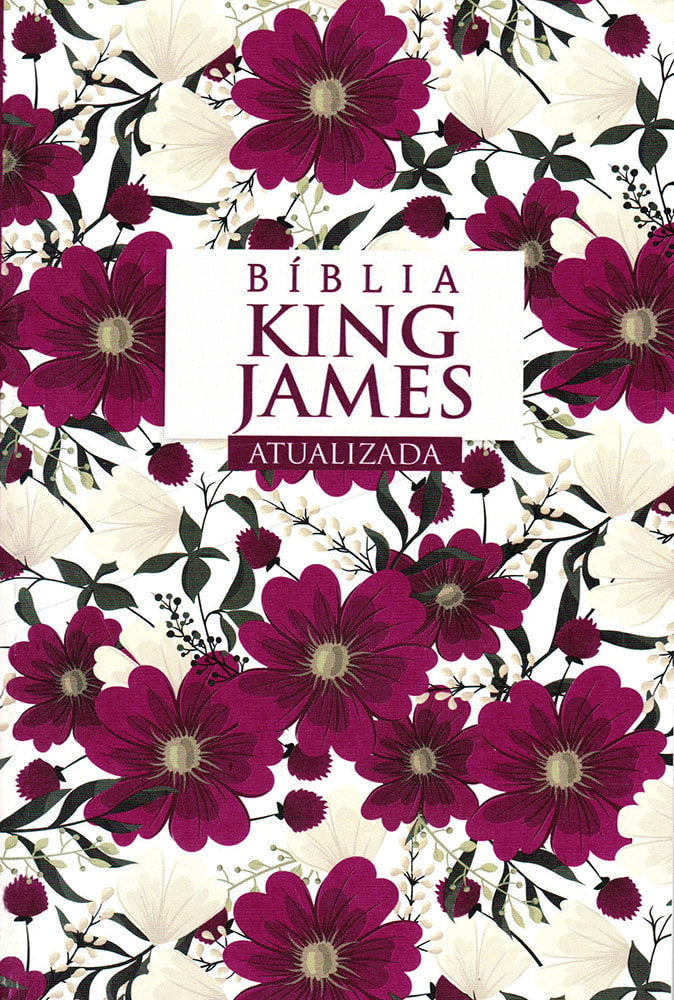 Bíblia King James Atualizada | KJA | Letra Hipergigante | Capa Brochura Flores