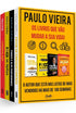 Box Paulo Vieira, conjunto de 4 livros com capas coloridas e caixa amarela. — Plenitude