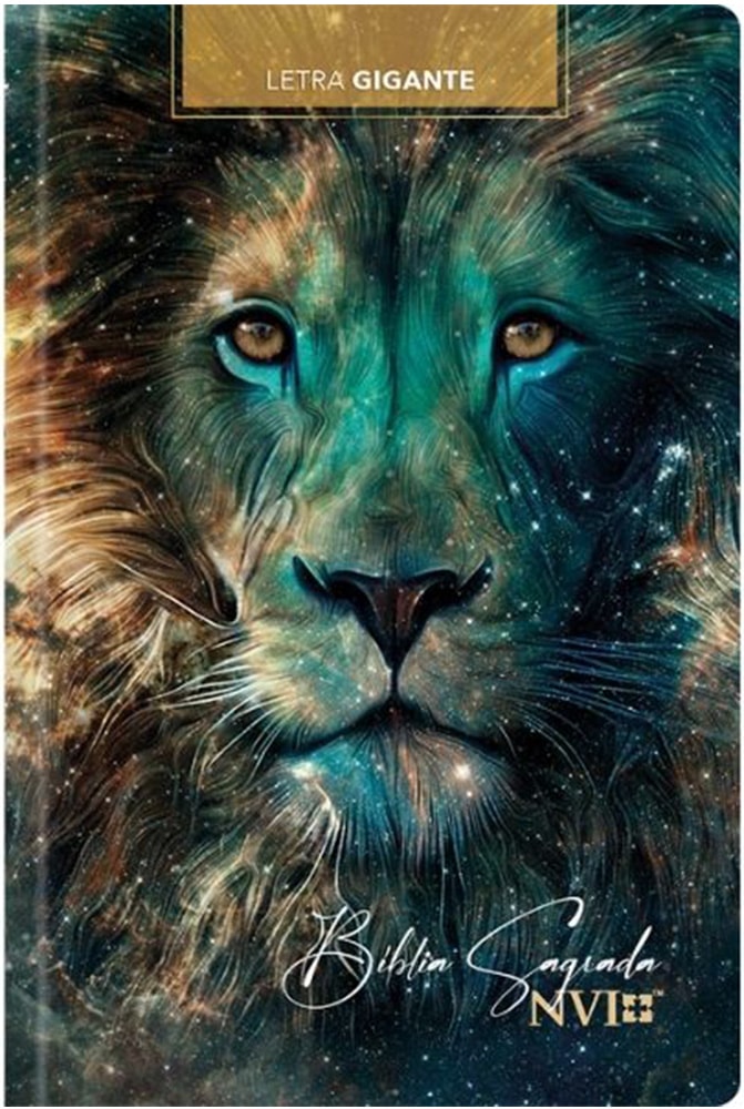 Bíblia Sagrada Leão Estrelas | NVI |  Letra Gigante | Capa Dura