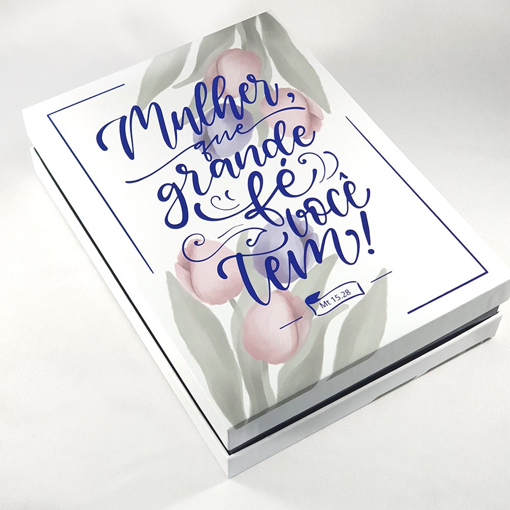 A Bíblia da Mulher | Letra Grande | NAA | Capa Luxo Azul