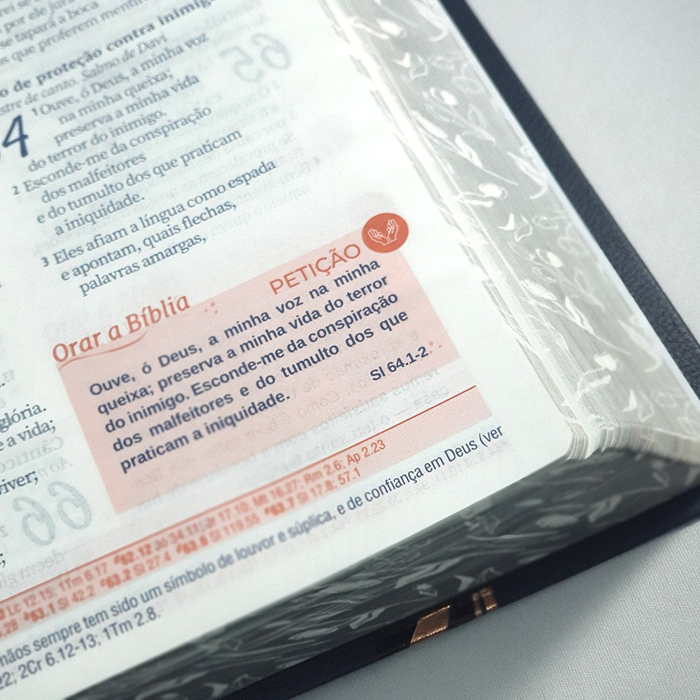 A Bíblia da Mulher | Letra Grande | NAA | Capa Luxo Azul