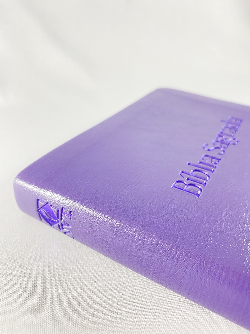 Bíblia Sagrada Slim | NVT | Letra Normal | Capa Luxo Roxa