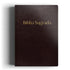 Bíblia Sagrada NVT, capa marrom lisa com textura de couro e letras douradas. — Plenitude.
