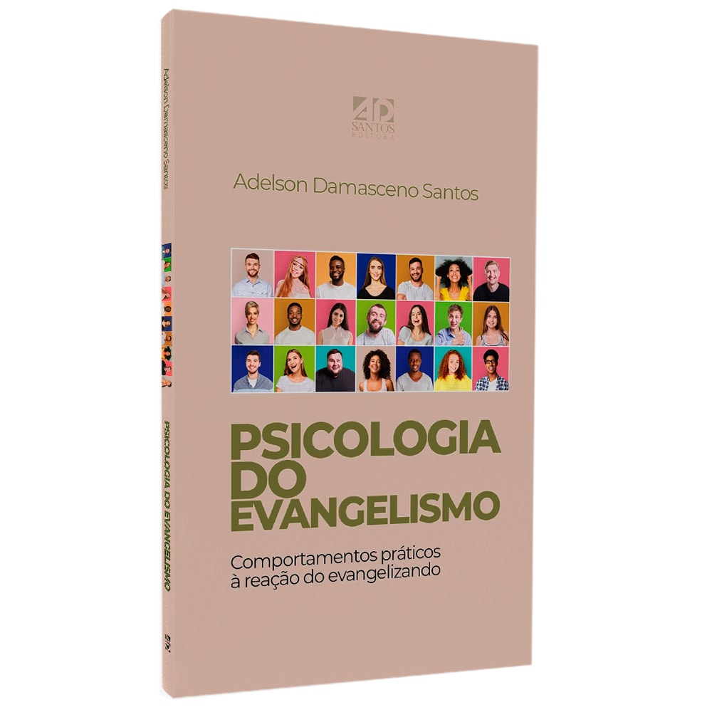 Livro Psicologia do Evangelismo de Adelson Damasceno, capa rosa com fotos de pessoas. — Plenitude