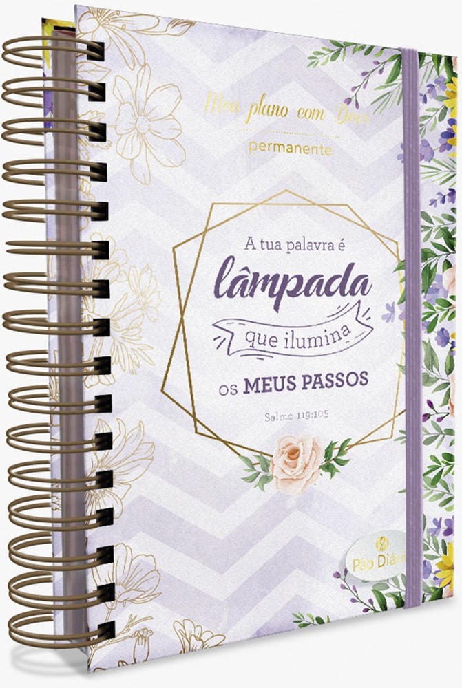 Planner Meu plano com Deus | Tua Palavra é Lâmpada | Capa Dura Espiral