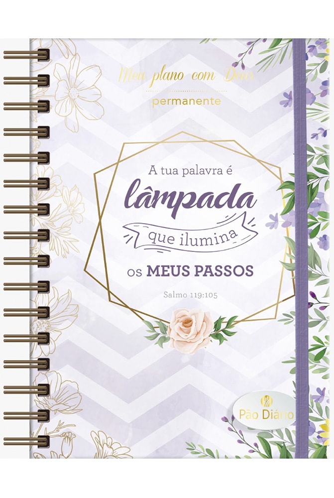 Planner Meu plano com Deus | Tua Palavra é Lâmpada | Capa Dura Espiral