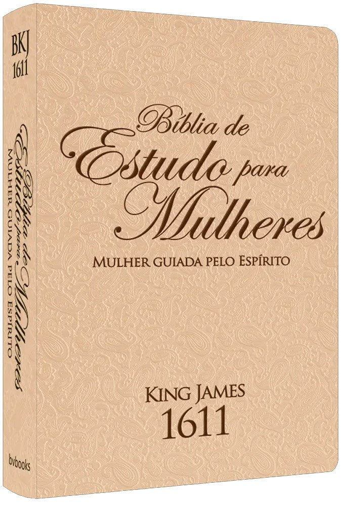 Bíblia de Estudo para Mulheres | BKJ 1611 | Letra normal | Capa Luxo Rose e Preto