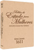 Bíblia de Estudo para Mulheres | BKJ 1611 | Letra normal | Capa Luxo Rose e Preto