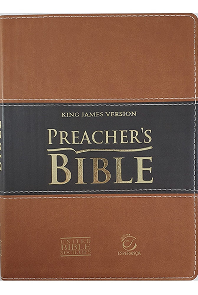 Preachers Bible | Bíblia do Pregador em Inglês | KJV | Capa Luxo Marrom