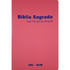 Bíblia Sagrada ARC Slim, capa luxo rosa, com texto "Bíblia Sagrada João Ferreira de Almeida" em azul. — Plenitude