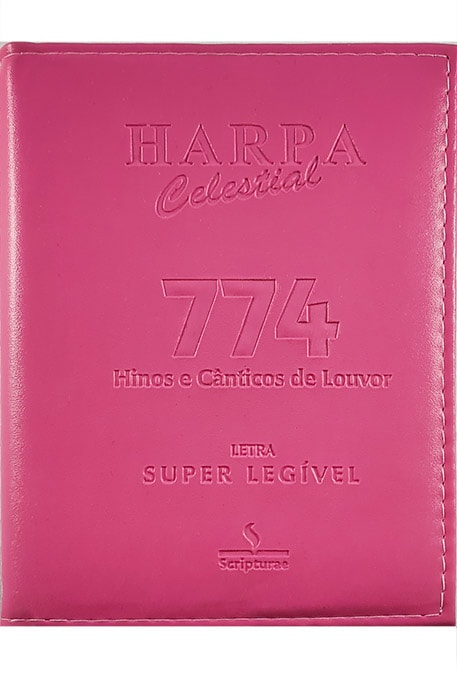 Harpa Celestial 774 | Letra Super Legível | Capa Luxo Pink