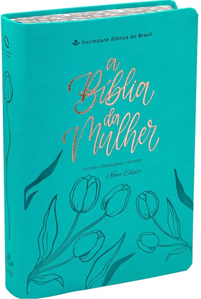 A Bíblia da Mulher | Compacta | NAA | Capa Luxo Turquesa