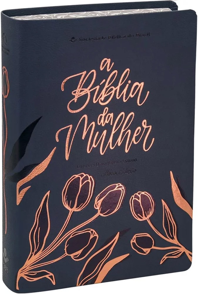 A Bíblia da Mulher | Compacta | NAA | Capa Luxo Azul