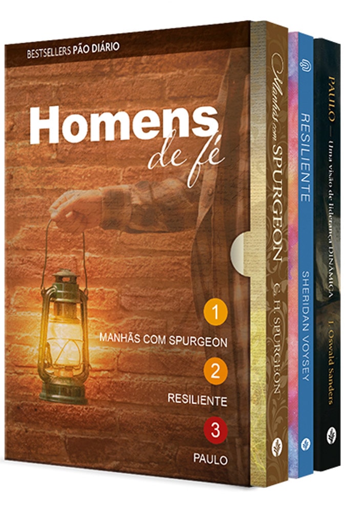 Box Homens de Fé | J. Oswald Sanders, Sheridan Voysey e Charles H. Spurgeon