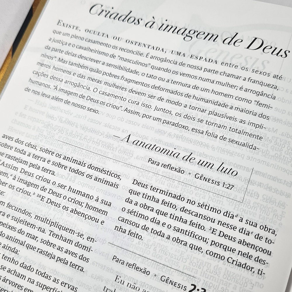 Bíblia C. S. Lewis | NAA | Leitura Perfeita | Capa Dura Preto e Dourado