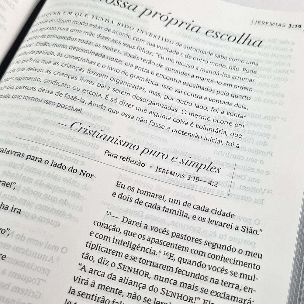 Bíblia C. S. Lewis | NAA | Leitura Perfeita | Capa Dura Preto e Dourado