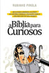 Livro A Bíblia para Curiosos, de Rubinho Pirola, capa branca com ilustração de dois homens e lupa. — Plenitude