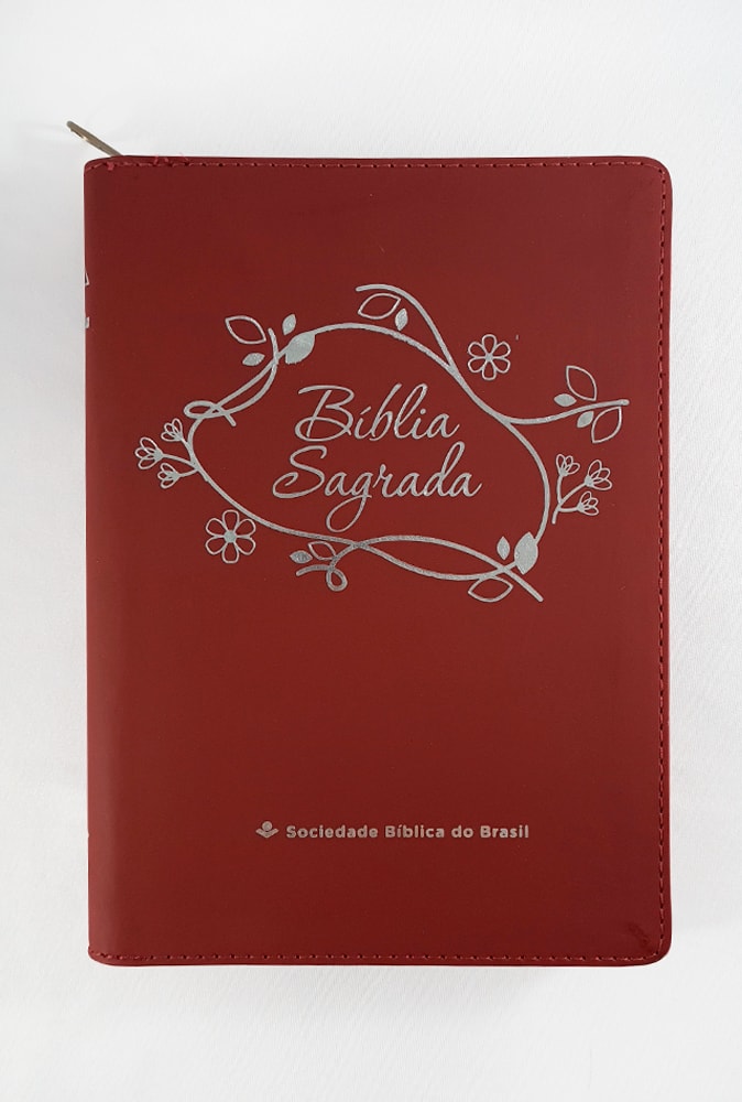 Bíblia Sagrada | ARC | Letra Grande | Capa Vinho Luxo c/Ziper