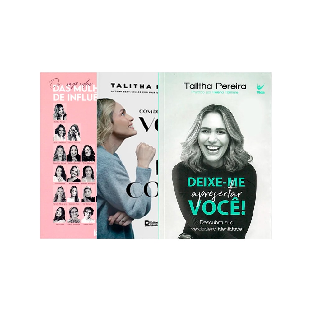 Kit de 2 livros de Talitha Pereira. Capas com fotos da autora e design moderno. — Plenitude