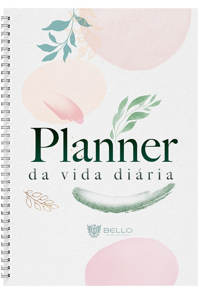 Planner da Vida Diária Joyce Meyer, Capa Dura Rosa. Capa clara com detalhes florais em tons pastel. — Plenitude
