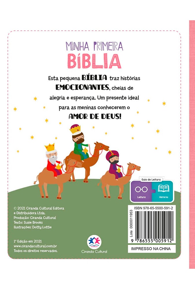Minha Primeira Bíblia para Meninas | Capa almofadada | Ciranda Cultutral