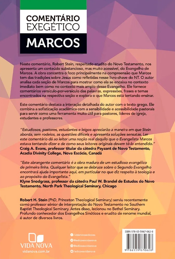 Comentário Exegético Marcos | Robert H. Stein