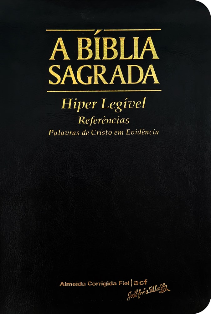 Bíblia Sagrada | ACF | Hiper Legível | Capa Luxo Preta