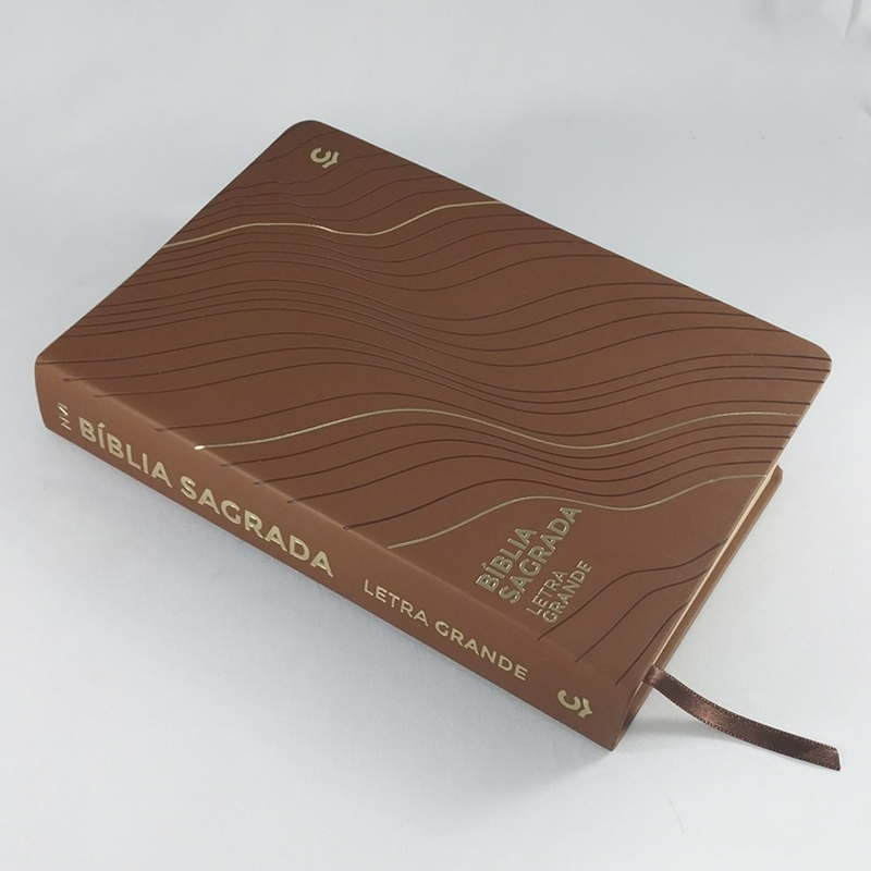 Bíblia Sagrada | NVI | Letra Grande | Capa Luxo Marrom