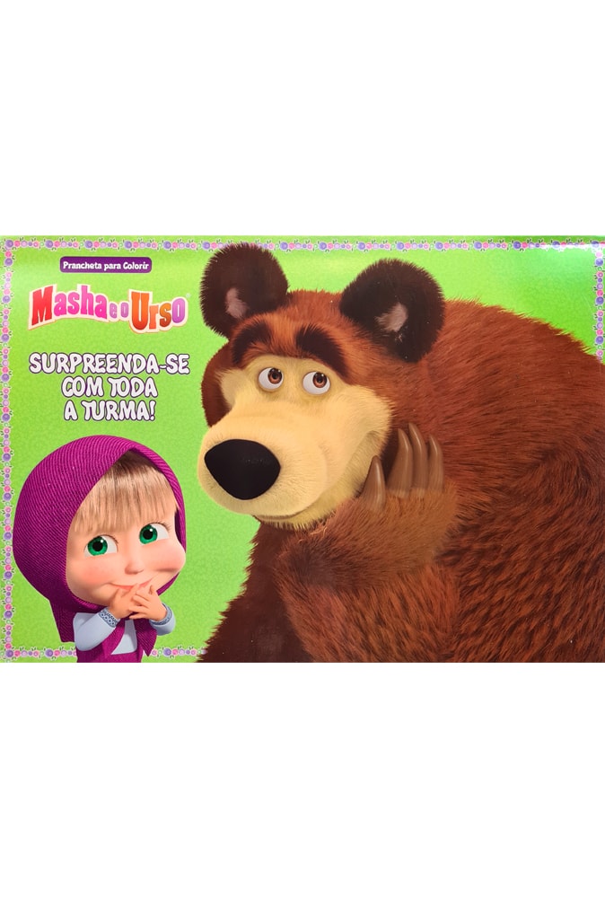 Marsha e o Urso | Prancheta para Colorir | Surpreenda-se com Toda Turma