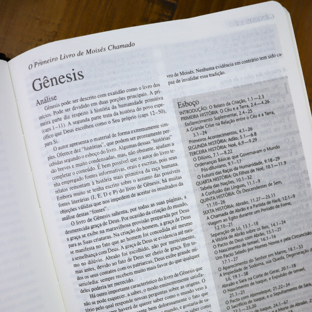 Bíblia Shedd | ARA | Letra Normal | Capa Couro Preta Bonded