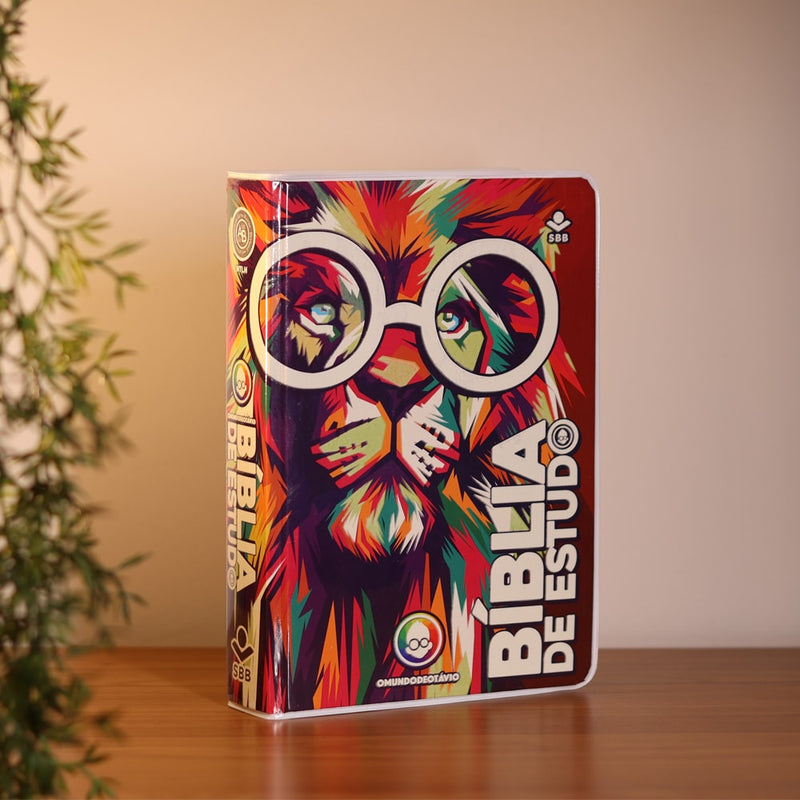 Bíblia de Estudo Kids | NTLH | Letra Grande | O Mundo de Otávio | Capa Dura Leão
