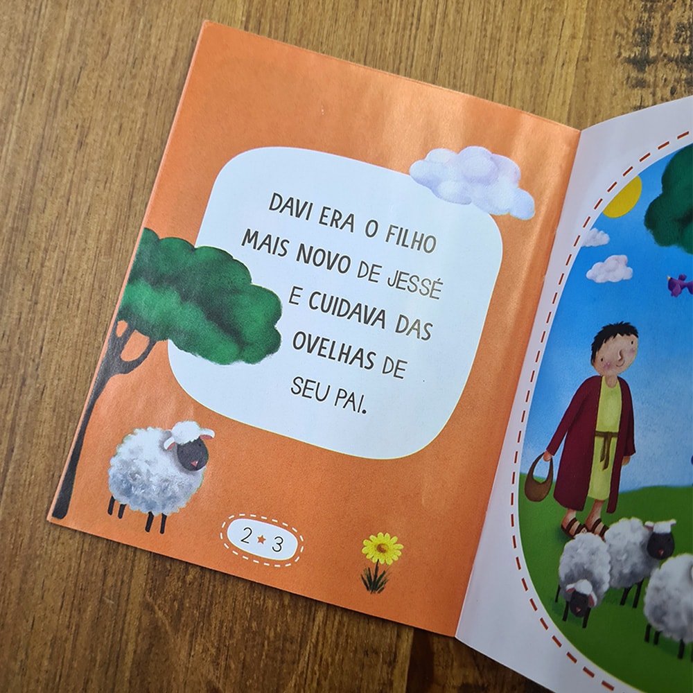 Kit 12 Mini Livros Histórias da Bíblia