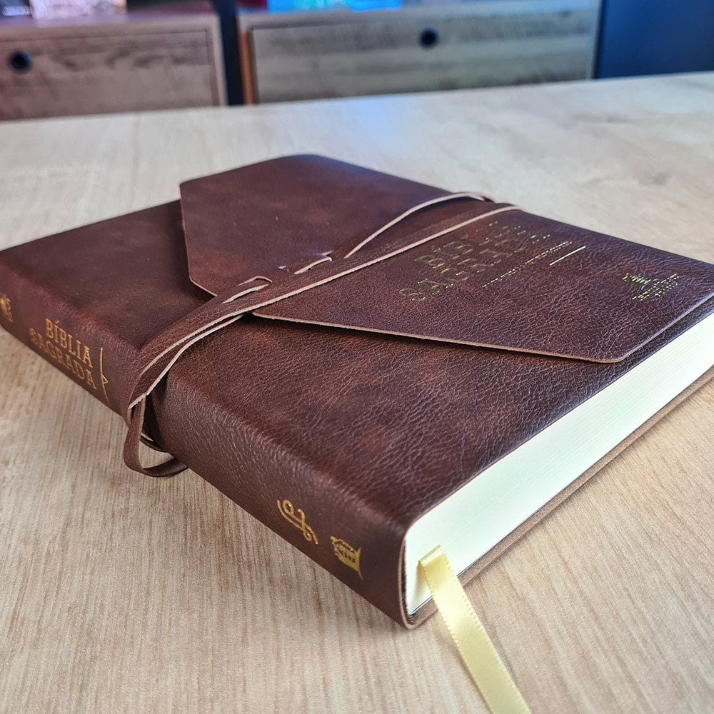 Bíblia Sagrada | NVI | Letra Normal | c/ Espaço para Anotações | Capa Couro Soft